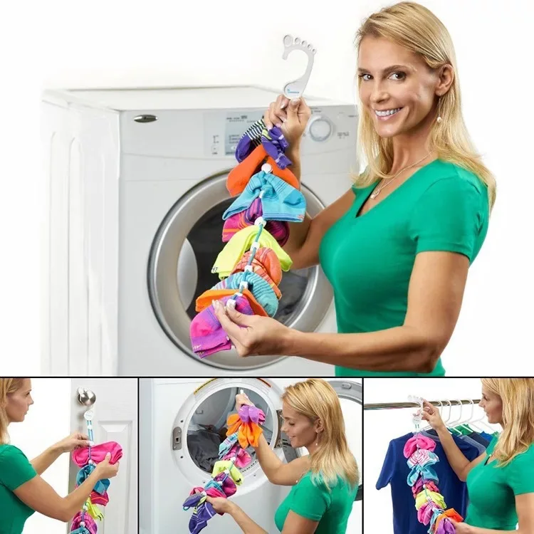

Bestselling Sock Organizer Hanging Sock Holder Laundry Helper 2 Pack Random Color Closet Storage For Home Use