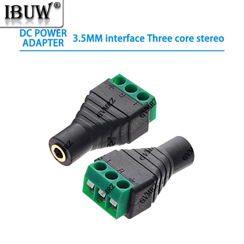 3.5mm Stereo Adapter 3.5mm RCA Audio Mono Channel Plug to Screw Terminal Audio Mono Channel Plug Earphone Audio Jack Male Female