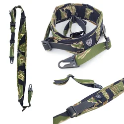 Green Tiger Pattern Camo SLINGSTER Green Tabby Camo Tactical Strap Two-Point Modular Rifle Quick Adjustable Sling