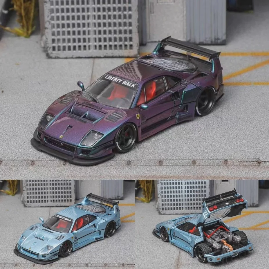 Modello Star 1:64 LBWK LB-WORKS F40 Nero Giallo lce Blu Maggic Viola Modello pressofuso
