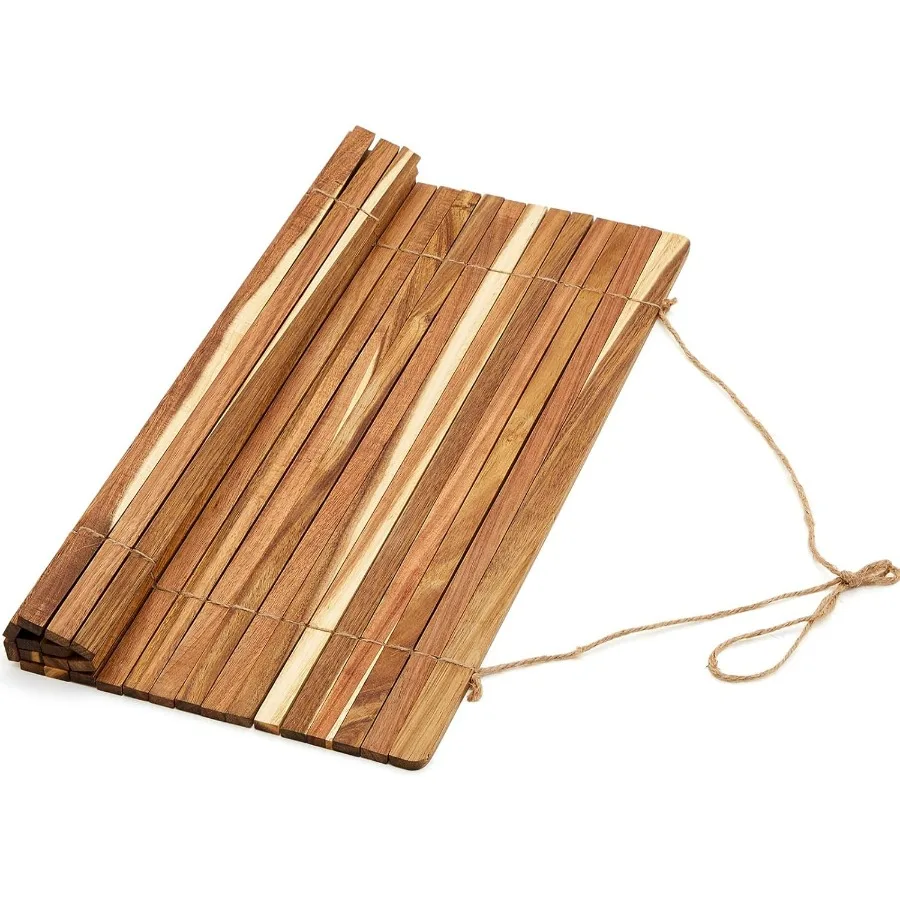 

20.5 x 16 Wooden Roll up Dish Drying Rack, Kitchen Over Sink Dish Drying Rack for Dishes, Plates, Bowls, Wooden Cover Counter Sp