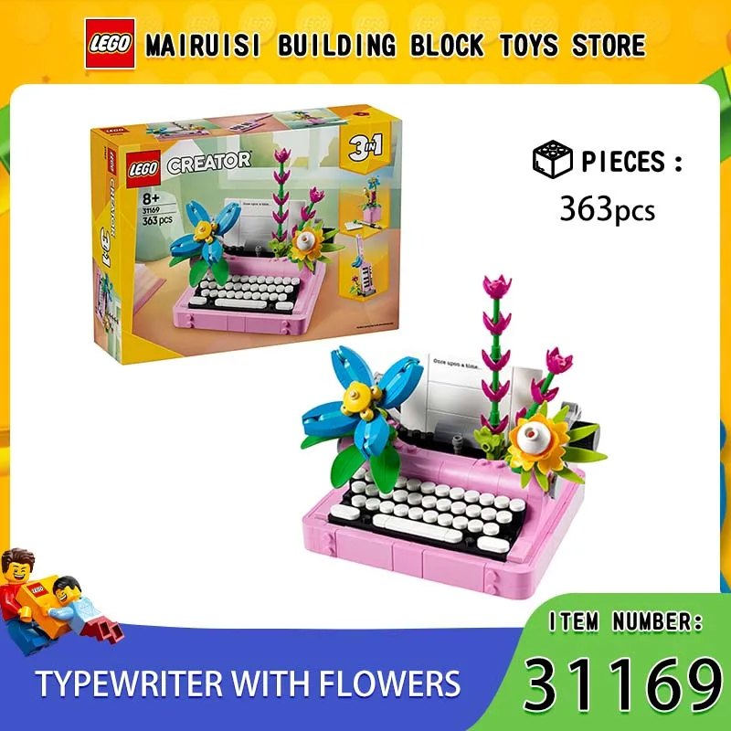 

Lego 31169 Цветочная пишущая машинка, серия Creative Variety, 2025, новые детские развивающие строительные блоки