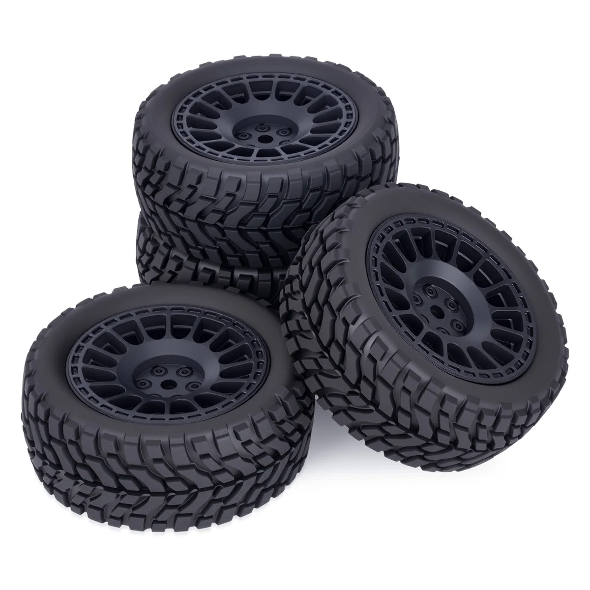 Neumáticos de Rally de plástico y goma de 1,9 pulgadas, 75x31mm, cubo hexagonal de 12mm para coche teledirigido 1/12 1/14 1/10 SCX10 TRX4 Tamiya Wltoys 144001, piezas mejoradas