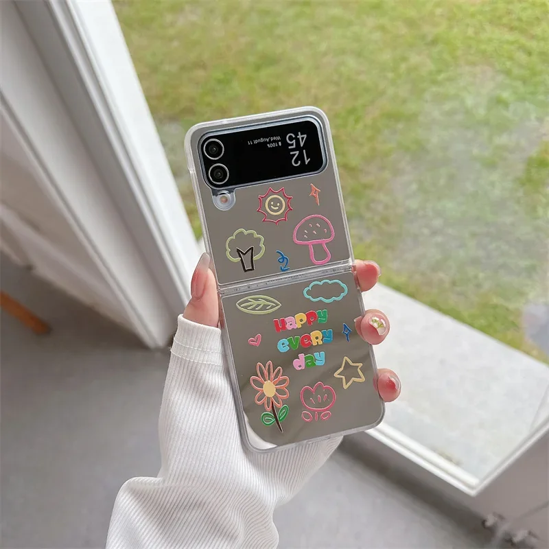 Regenbogens piegel Handy hülle für Samsung Galaxy Z Flip 6 5 4 3 Schutzhülle für ZFlip4 ZFlip5 ZFlip6 Hülle