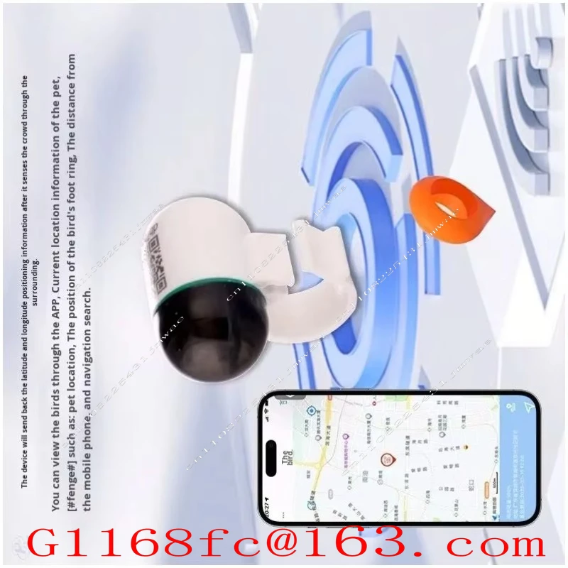 Mini Real-Time GPS  Locator Waterproof Pigeon Ring 4G Network GSM Android IOS Trajectory Locator Made Durable Plastic LBS