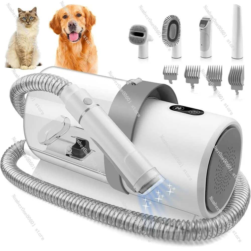 Dog Grooming Kit for Pet Include 4 Hair Clipper Combs 2.5L Vacuum Cleaner and 5 Pet Grooming Tools for Shedding