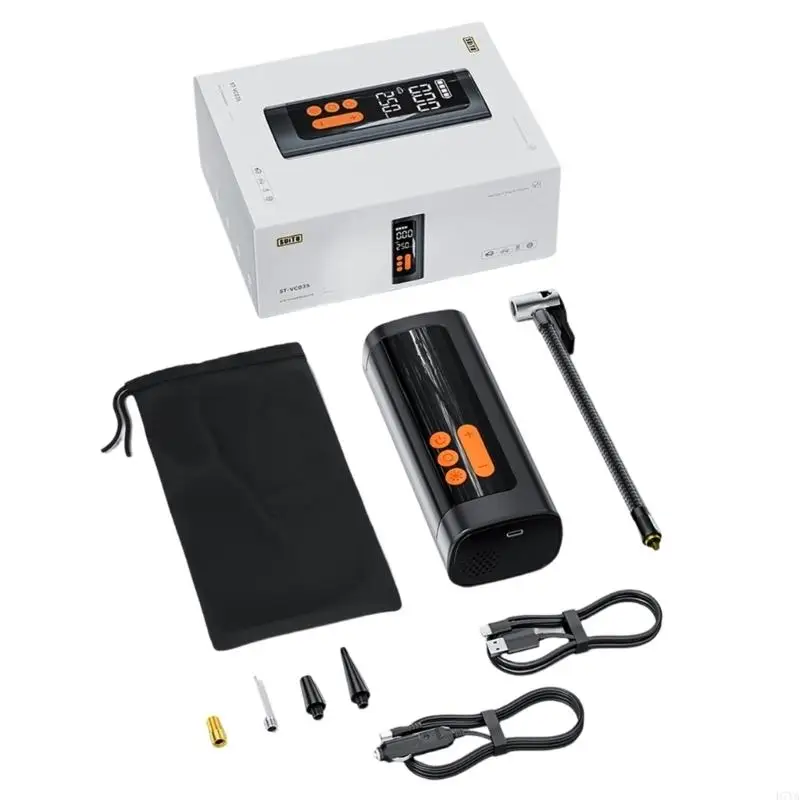 Portable Air Compressor For Car Tires With LED Light And Auto Shut Off Function Fast Inflation For Vehicle Bikes Ball D7YA