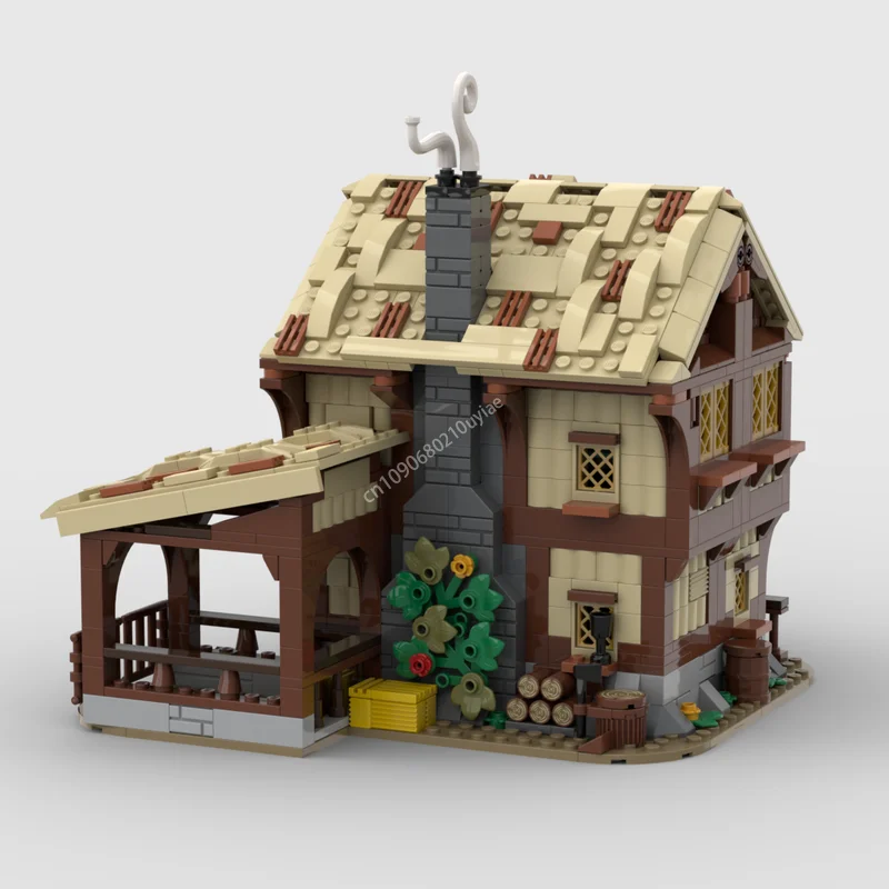 1294pcs Moc Middeleeuws Dorp Tavern Modulaire Architectuur Kasteel Bouwstenen Montage Bricks Speelgoed Kinderen DIY Kerstcadeaus