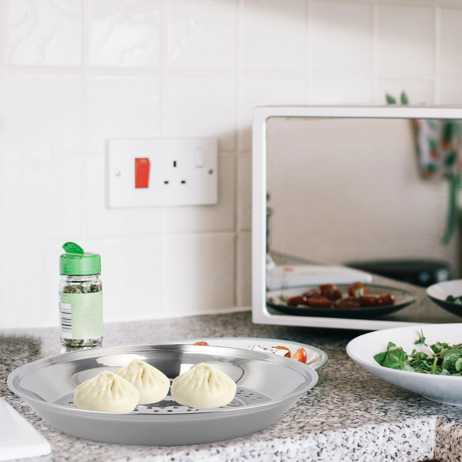 

Steamer Rack Stainless Steel Food Grade Rust Resistant Kitchen Cooling Pot Stand for Steamed Fish Vegetables