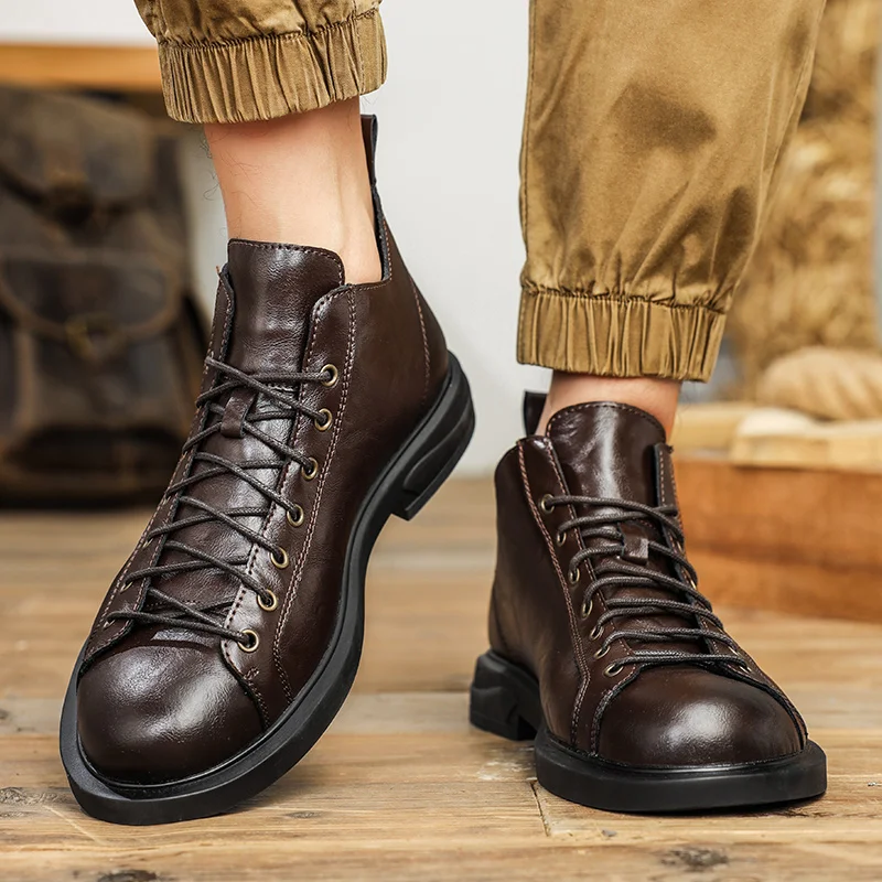 Męskie skórzane buty na co dzień Modny, klasyczny styl projektowania Jazda w biurze Wypoczynek na świeżym powietrzu Trend impreza Codzienne buty młodzieżowe dla dorosłych