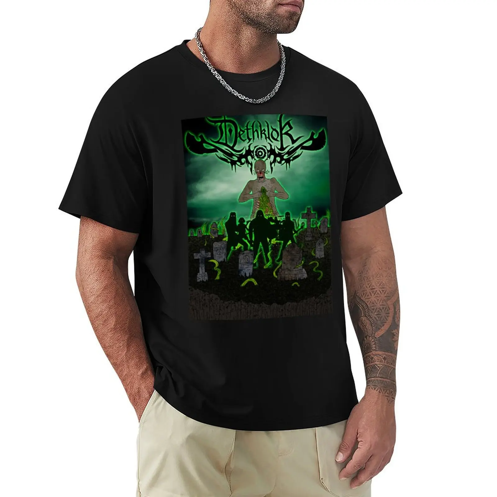Dethklok T-Shirt Basic Plain Short Sleeve Crew Neck Tee