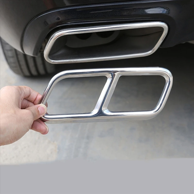 Car Rear Exhaust Tail Pipe Stickers Trim For Mercedes-Benz GL S Class R Class 2010-2017 Muffler Part