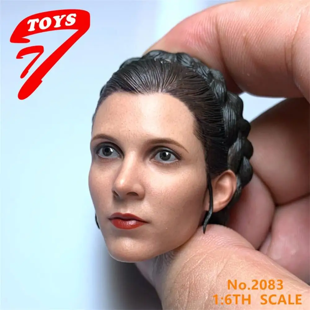 1/6 Princess Leia Head Sculpt Carrie Fisher Head Carving Model Fit 12 ''Female Action Figure Body