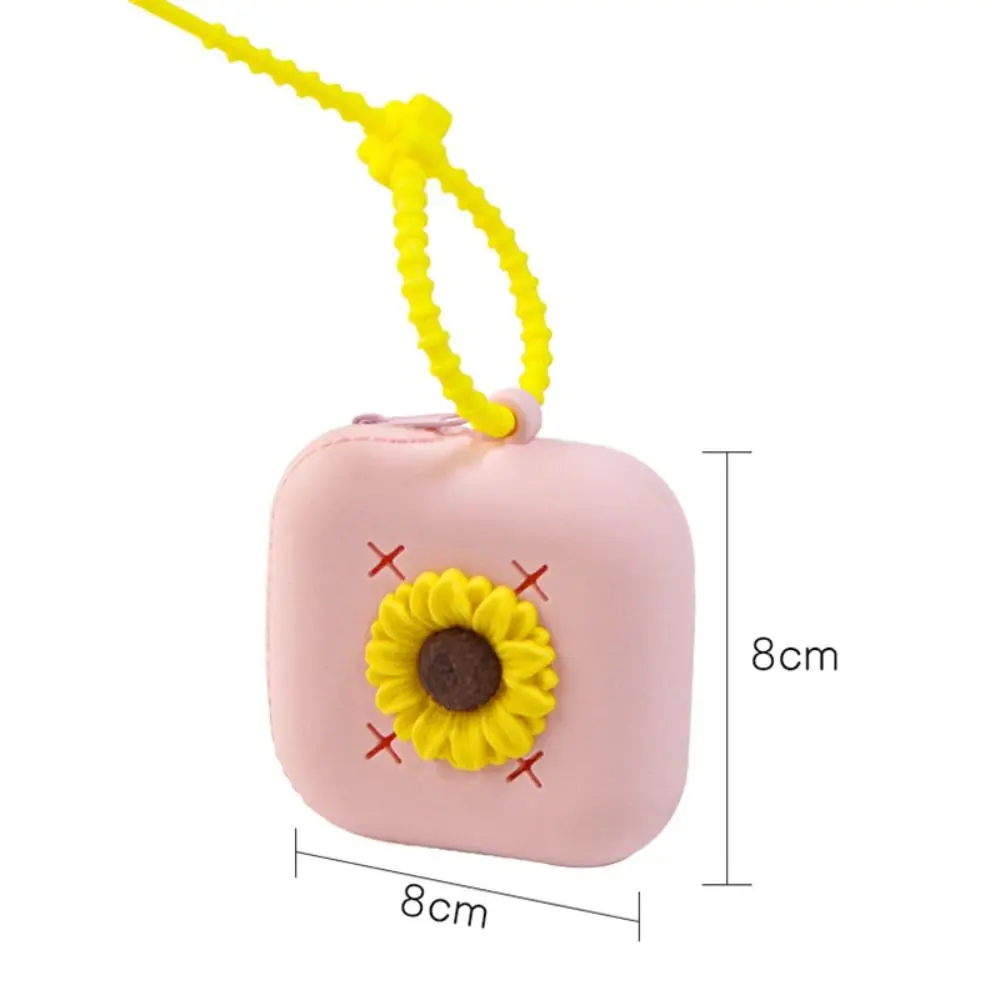 Durable Holes Coin Purse Silicone Zipper Card Holder Money Bag