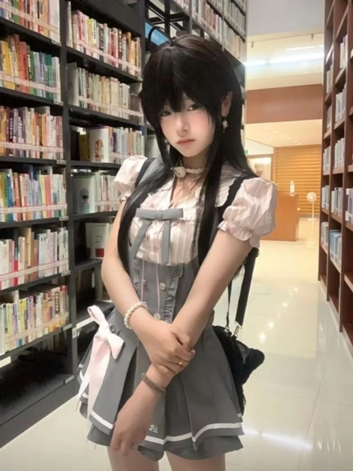 

Summer Pink irt Vest High Waist Puffy Skirt Set College Sle Sweet Cute ort Sve Zipper Collar Two Piece Set