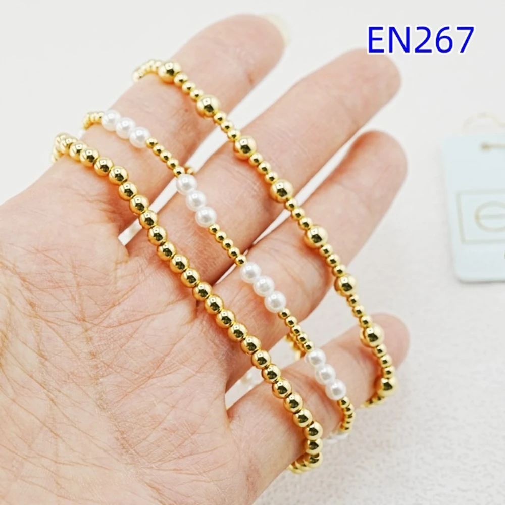 

YEEVAA Classic Beads&Artificial Pearls Stretch Stacks of 3 Bracelets, Fashion Jewelry Gift for Women Everyday Wear