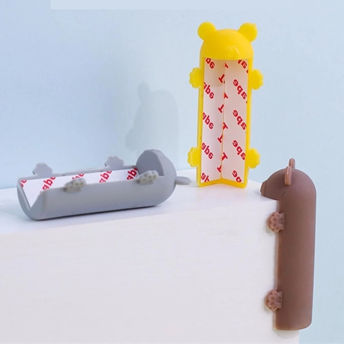 

Cute Bear Corner Protectors Baby Safety Edge Guards for Furniture Soft Corner Proof Bumper Covers for Dining Table Baby Proofing