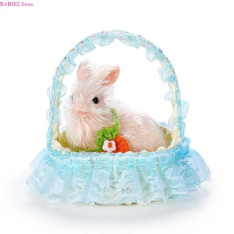 

C9GB Soft And Safe Artificial Rabbit Toy Promoting Sensory Growth Raise A Pet Rabbit Dolls For Toddler And Special Needs Kids