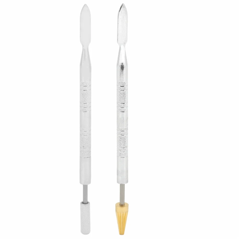 2pcs Double Head Leather Edge Dye Pen Stainless Steel Silver Edge Paint Roller Pen Leather Craft Painting Tool For Leather Craft