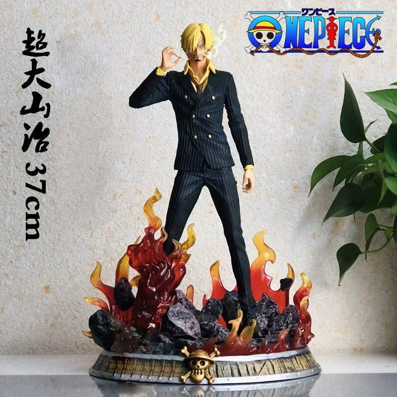 37cm One Piece Gk Suit Vinsmoke Sanji Anime Figures Model Figurines Manga Figma  Action Figure Statue Toys Dolls For Gifts