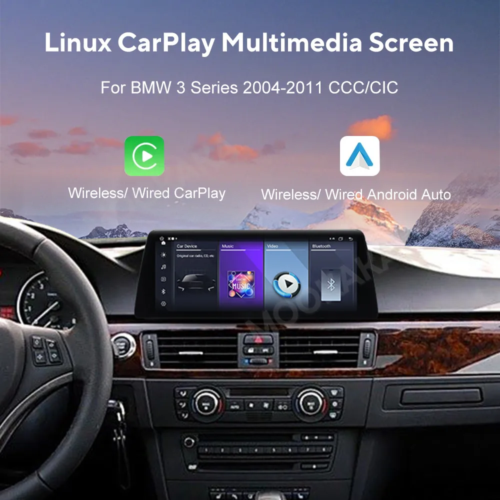

Система Linux с сенсорным экраном, беспроводной мультимедиа Carplay с Y-образной трубкой для BMW 3 серии E90 E91 E92 E93 M3 2005-2013 Android auto
