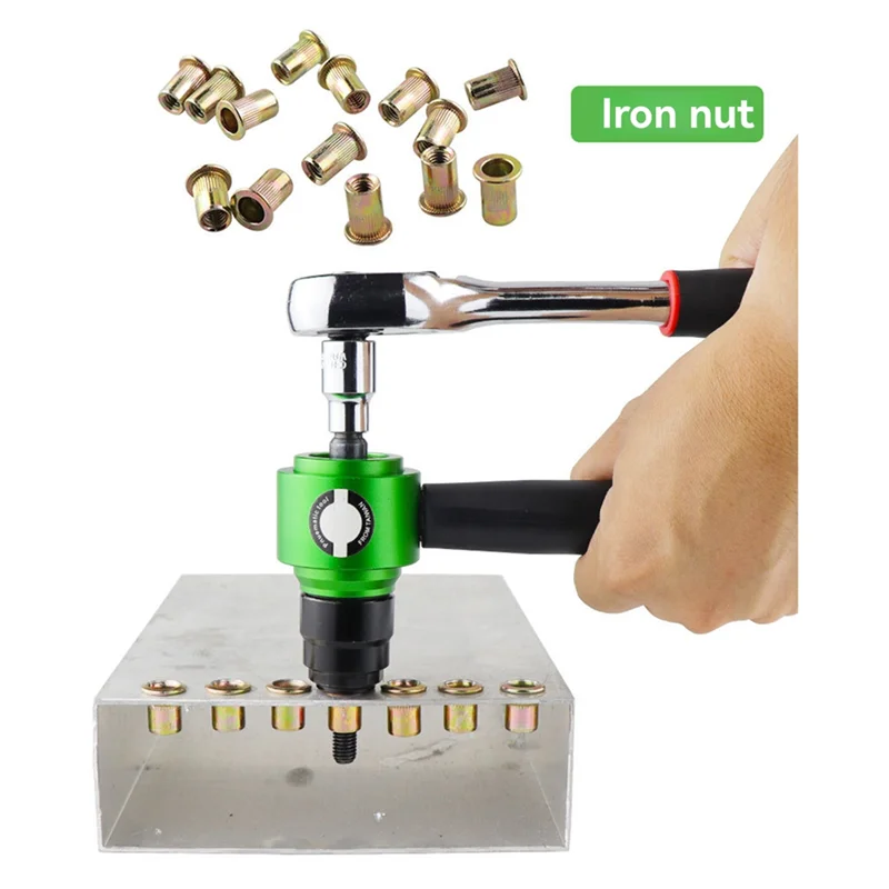 A71P Electric Aerodynamic Rivet Tool Kit Rivet Nut Tool Kit With Rivet Drill Bit Adapter Nut Pull Riveting Tool