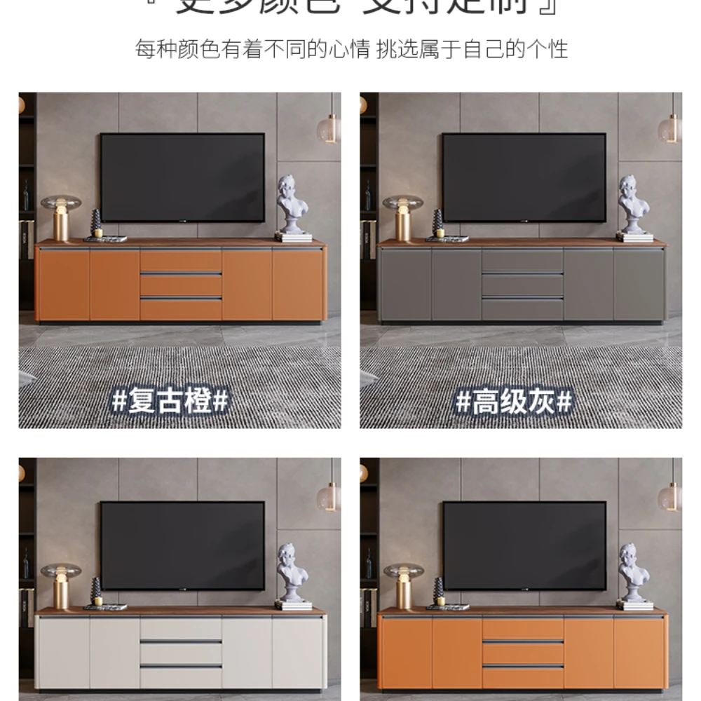 

Minimalist High TV Cabinet Modern Home Living Room Multi-Function