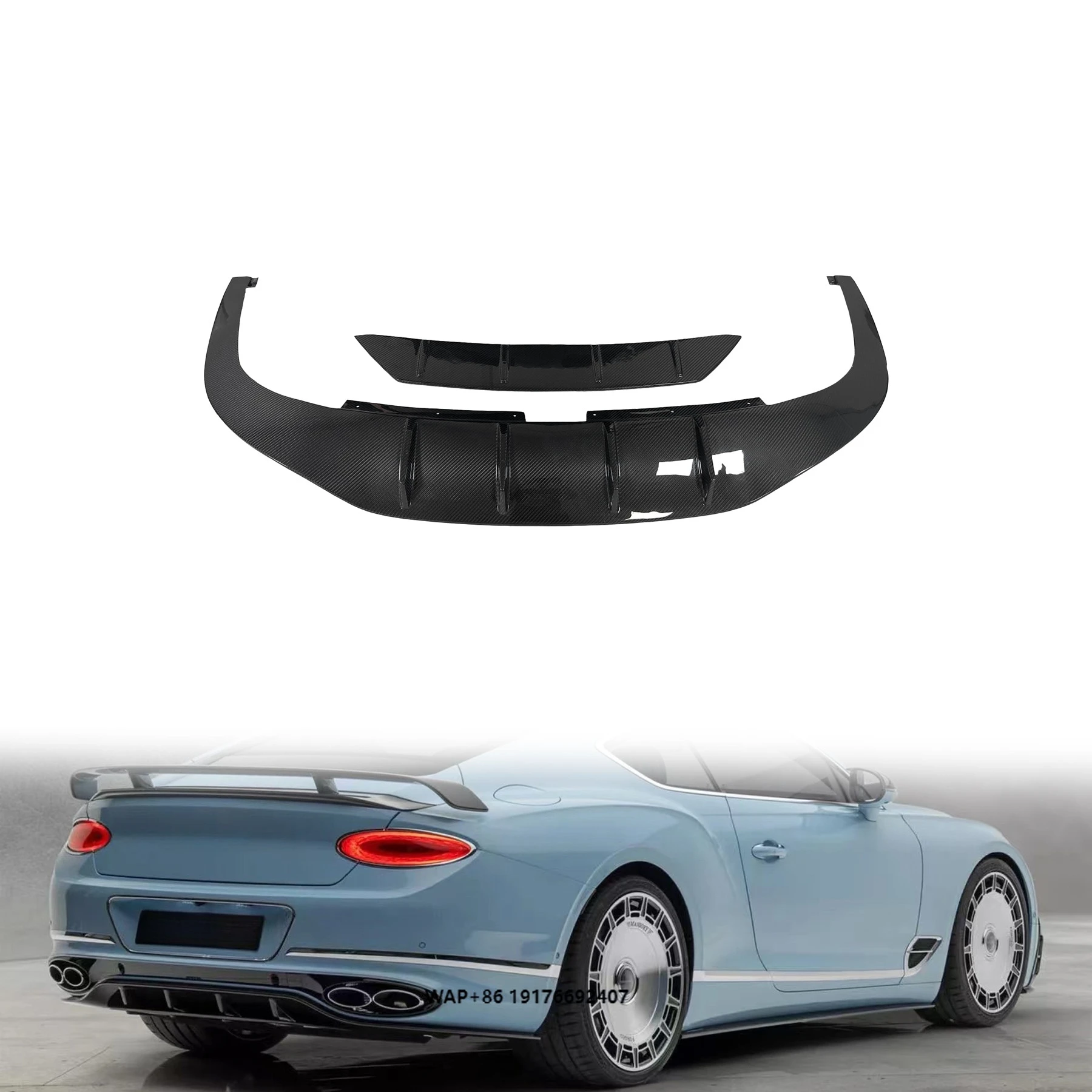 

Continental GT M Style Auto Parts Dry Carbon Fiber Body Kit Automotive Accessories Rear Lip for ‘Bentley Continental GT