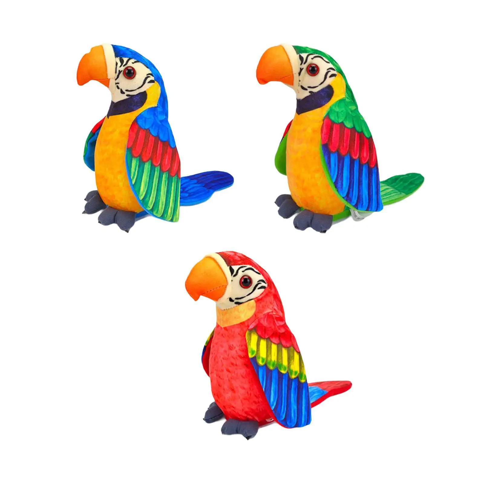 Realistic Electric Parrot Toy Kids Plush Bird Doll for Newborns Kids Baby