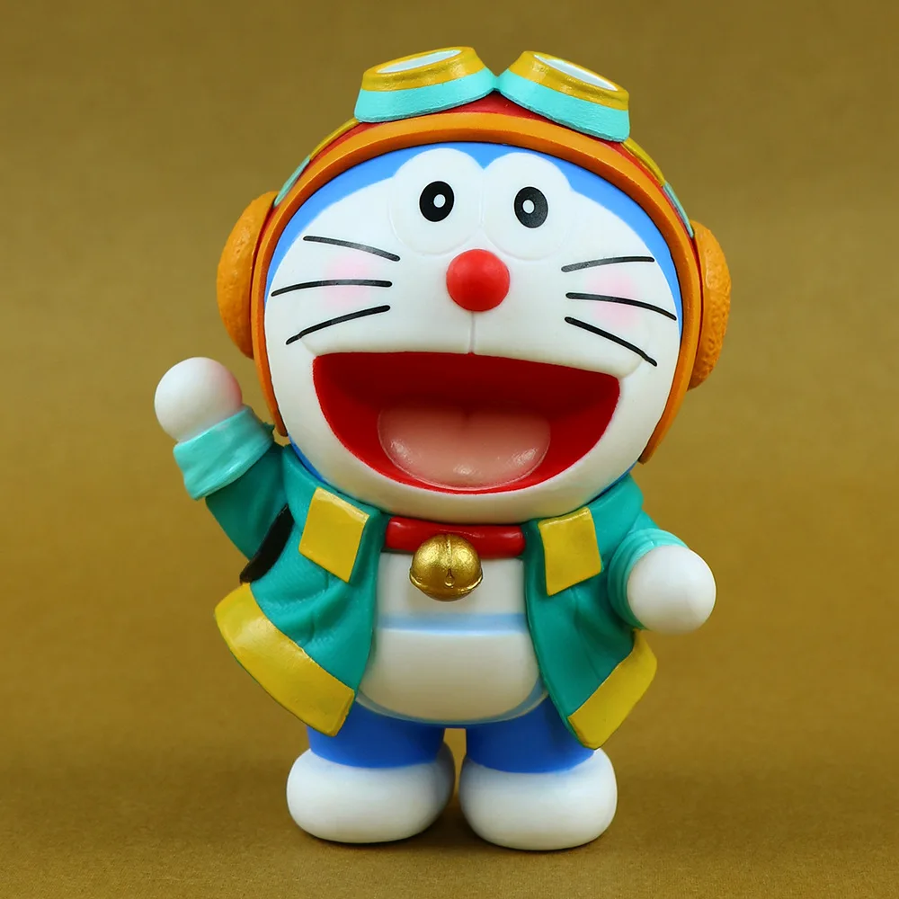 New Anime Doraemon Character Action Figure Collectible Ornament Cute Desktop Decor Charm Toys Kawaii Children Birthday Xmas Gift