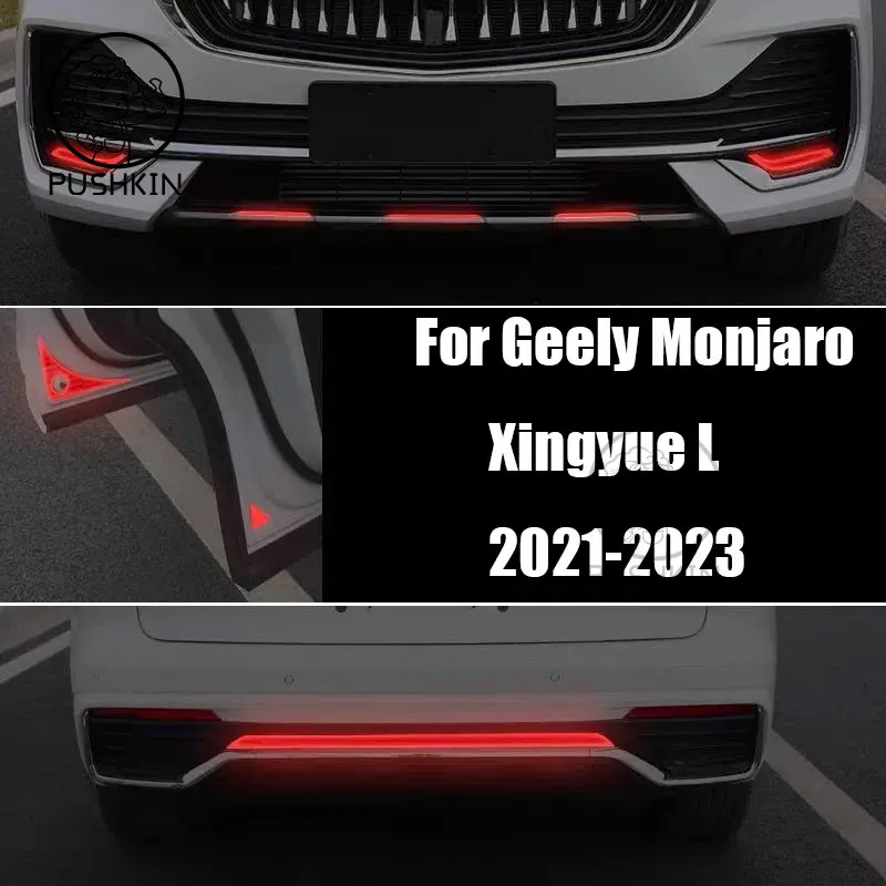 For Geely Monjaro KX11  2024 2023 car interior parts Anti rear collision warning sticker for front bumper of door accessories