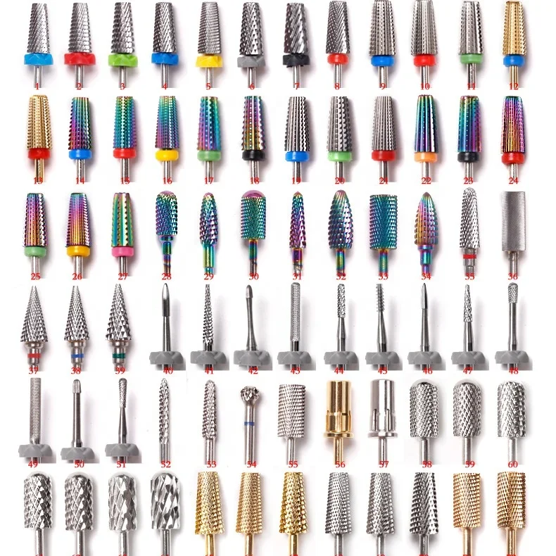 Tungsten Carbide Nail Drill Bit Milling Cutter For Manicure Electric Nail File Remove Gel Polish Nail Art Equipment