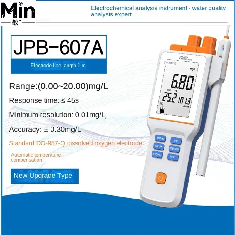 Portable JPB-607A Dissolved Meter 0.01mg/L Resolution LCD Digital Water Quality Tester