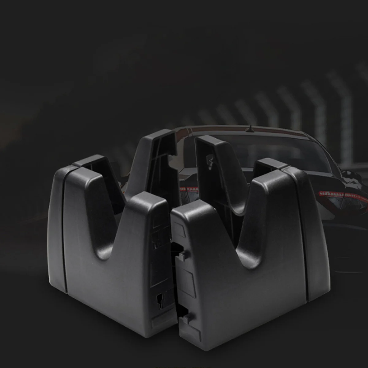 

4Pcs Trunk Cargo Organizer Fence Boards Black with 2 Connecting Columns Sturdy Auto Storage Organizer Block for Suv Truck