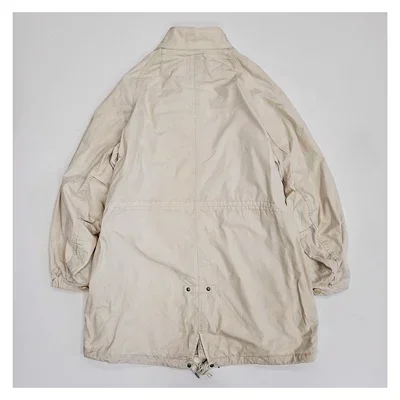 VISVIM SIX-FIVE FISHTAIL PARKA teñido con barro estilo antiguo Casual cola de pez un solo pecho longitud media cortavientos suelto