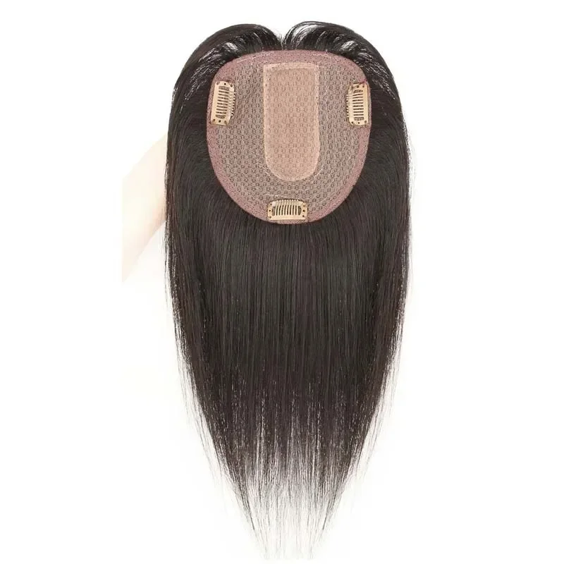 

8x12/13x13 см человеческий шиньон натуральный дышащий кусок волос для женщин с редким объемом волос быстро закрывает седые волосы два цвета