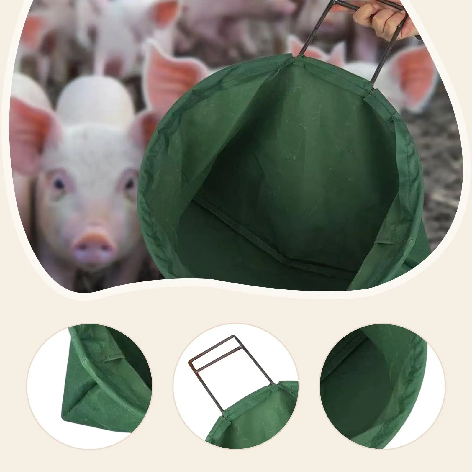 حقيبة غطاء رأس الخنزير لوازم التعامل مع حيوانات المزرعة المقاومة للماء