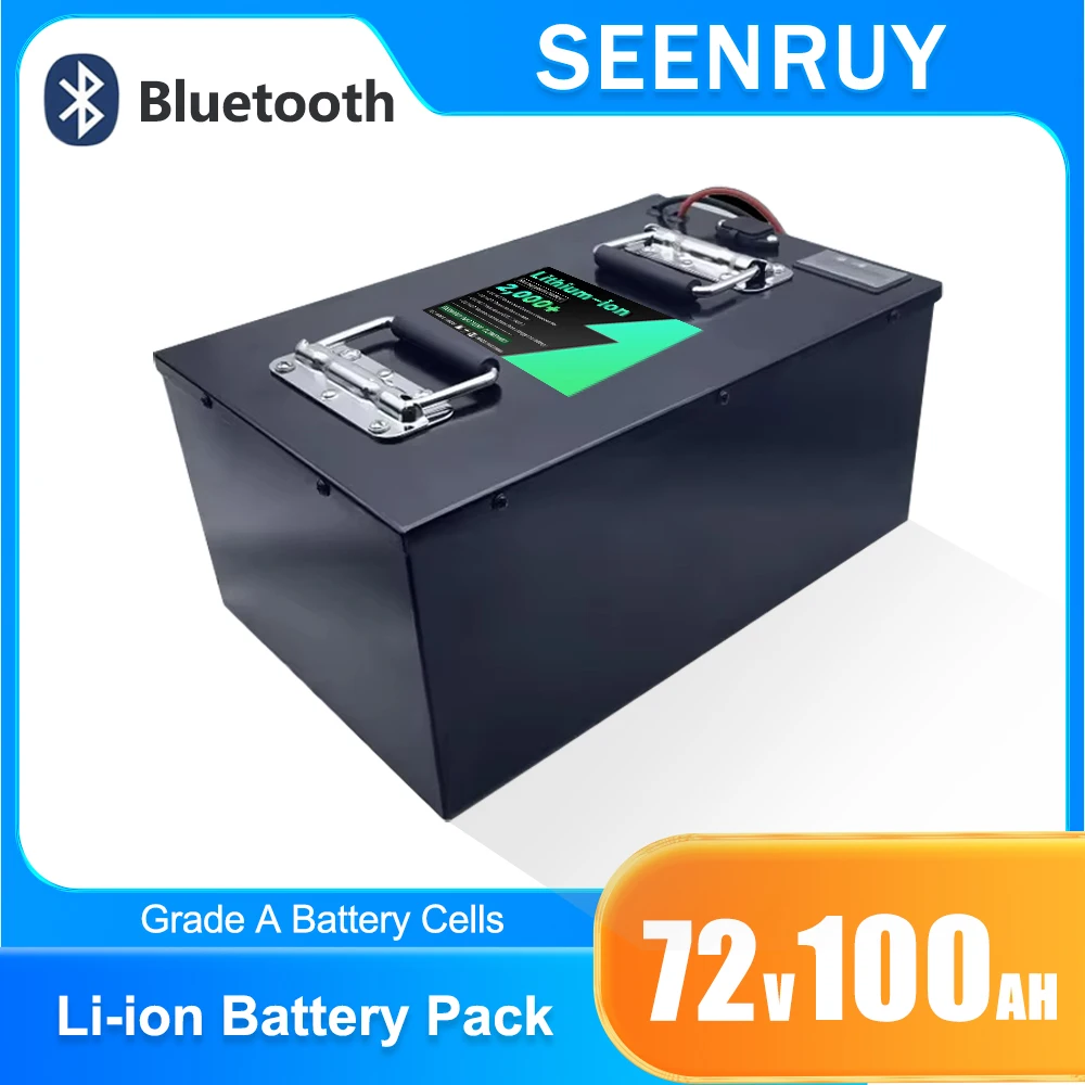 

72V 100Ah Li-ion Battery with Charger for 6000W-9000W Electric Tricycle/Motorcycle/Scooter - Lithium Polymer Electric Vehicle Ba