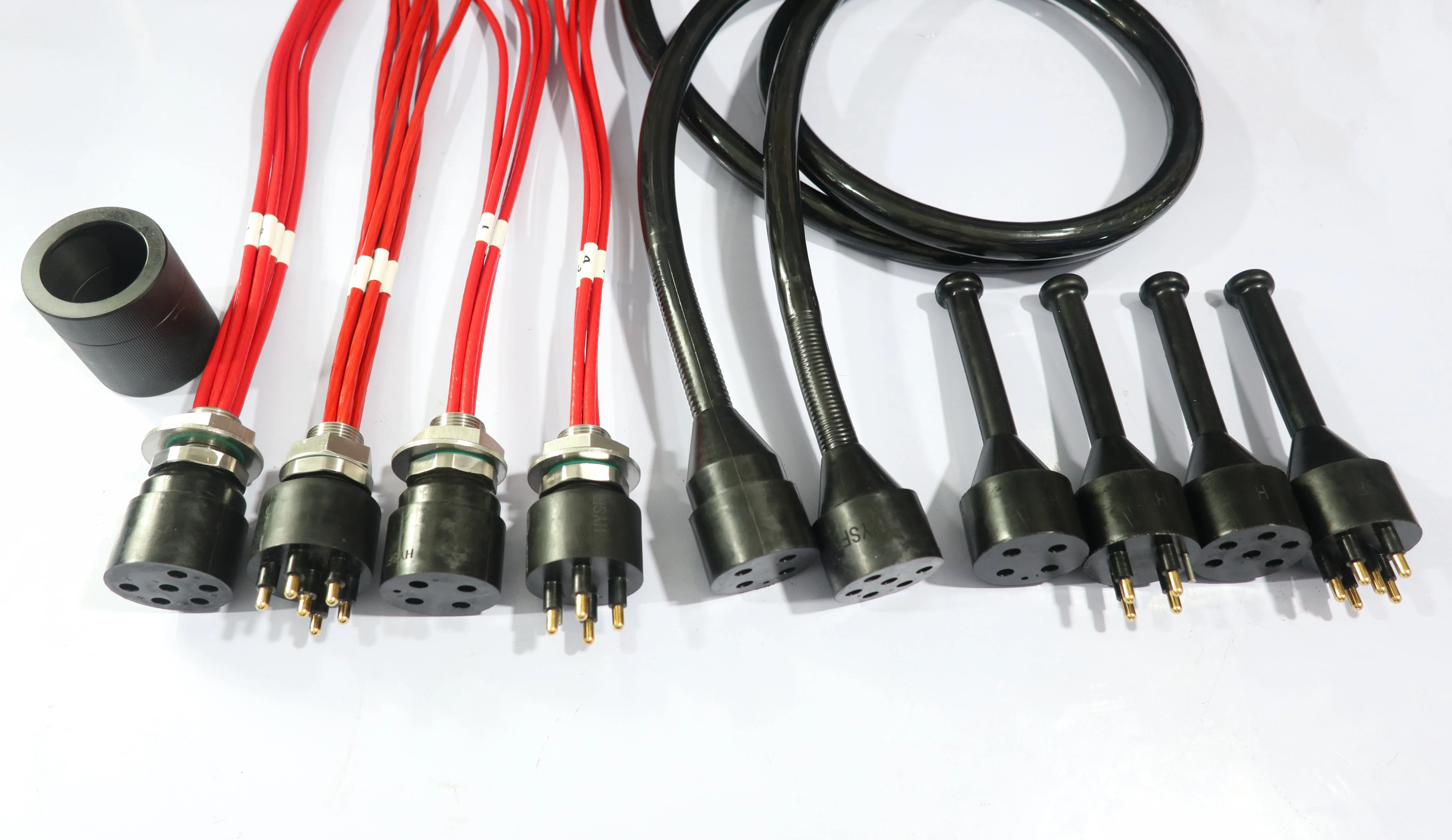 4 Pin  Underwater Power Connector 60A IP68 Wet Mate 1 inch 316L SS Gold Plated Copper for ROV Subsea