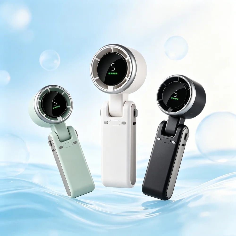 Mini Air Conditioner Fans Sleek Minimalist Aesthetics Make Modern Mini Fans Suitable for Professional Corporate Environments.