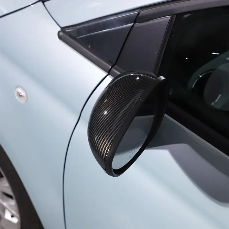 

For Fiat 500 2010+ ABS Carbon Fiber Style Car Exterior Mirror Caps Replacement Accessories Car Exterior Modification Accessories