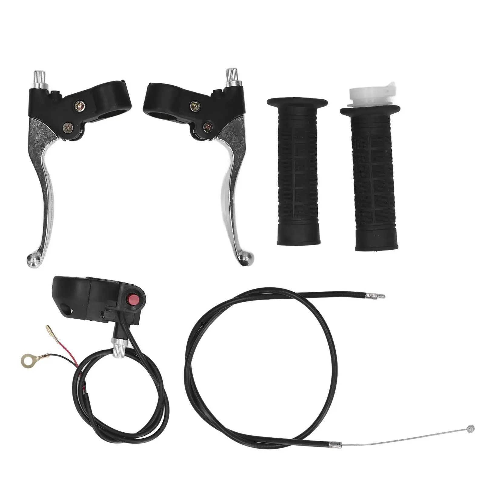 

Handlebar Kill Switch Aluminum Alloy Easy Installation Handle Grips Throttle Brake Levers Kit 22mm for dirt for Mini Pocket Bike