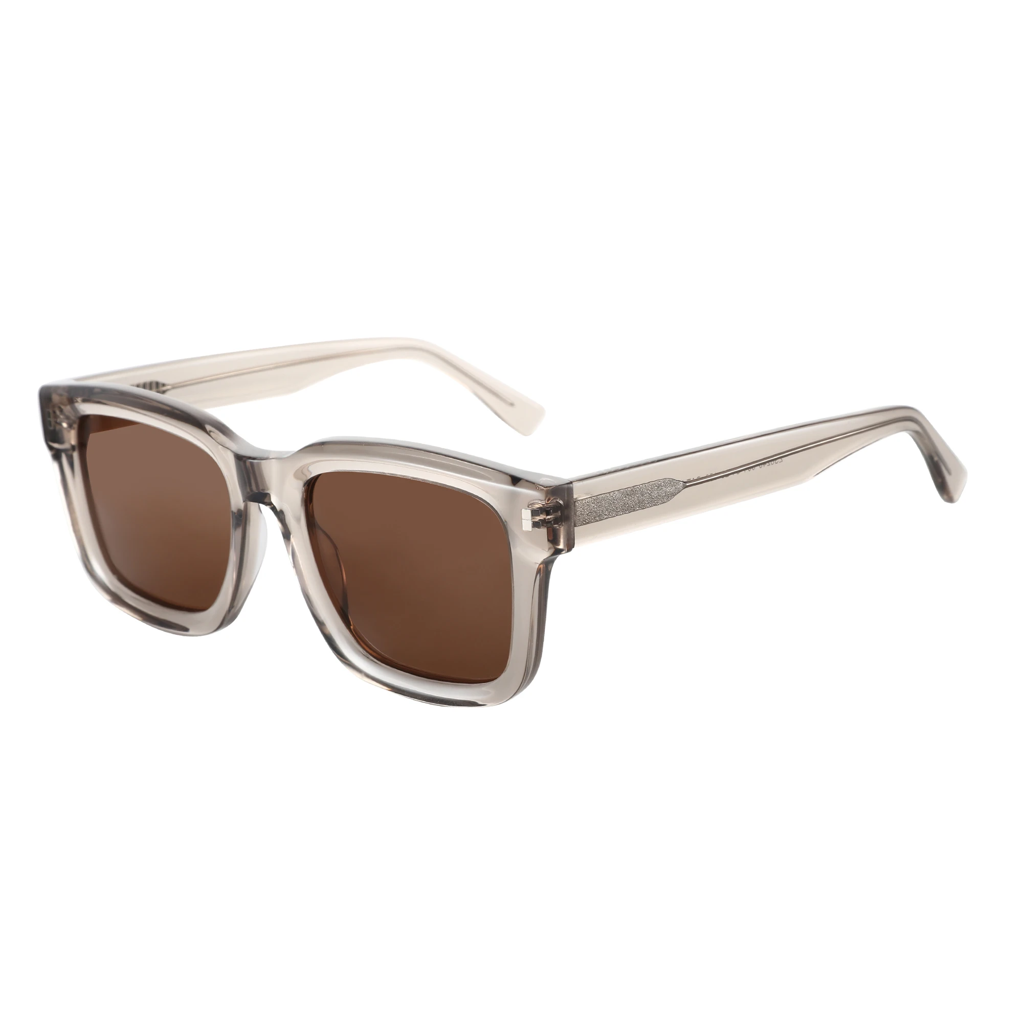 ZENOTTIC Handmade Acetate Polarized Sunglasses Trend Square Sun Glasses Fashion Patchwork Shades