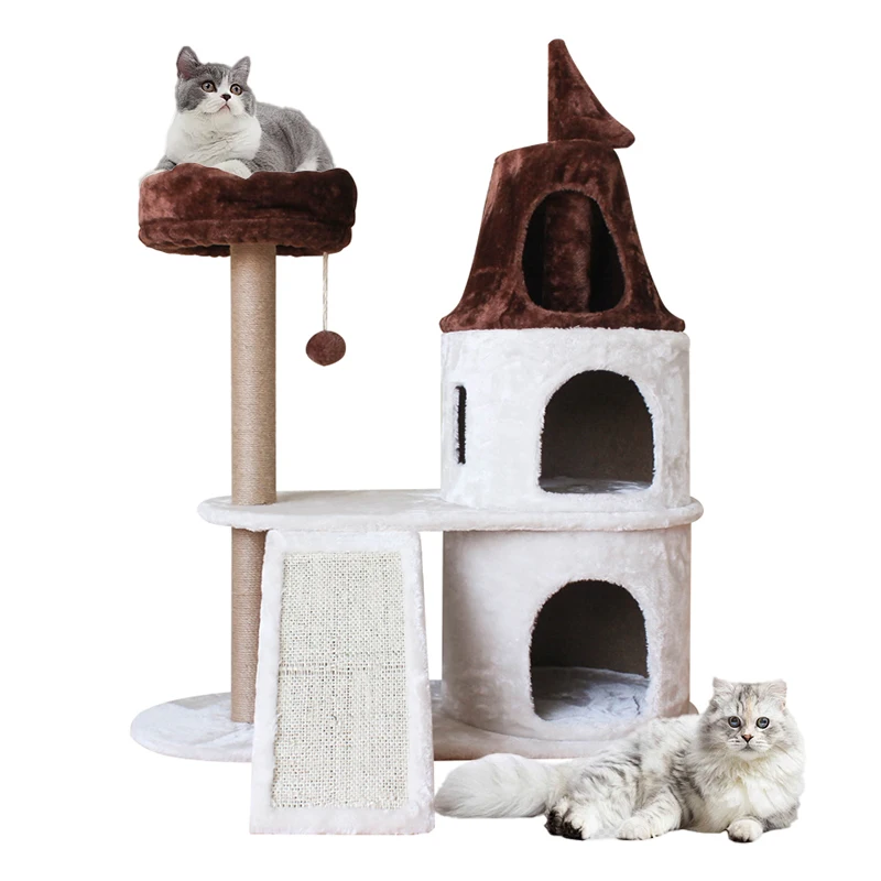 

YXT Large Cat Tree for Indoor Cats, Multi-Level Cat Tower with Sisal Scratching Post, 3 Spacious Condo, Cat Scratching Pad, Cat