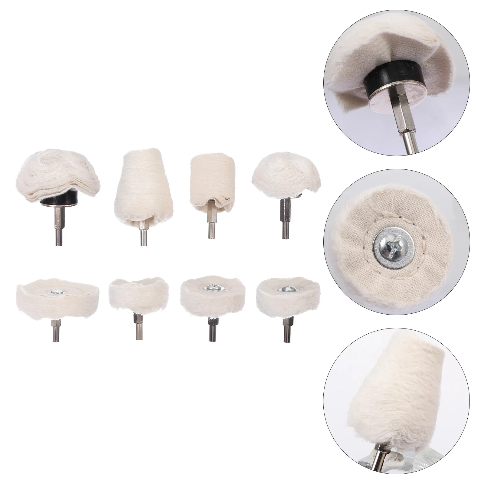 

8 pcs Wheel Set Cloth Buffing Mop Kit For Jewelry Stainless Steel Polishing Pad Aluminum Polishing Pad