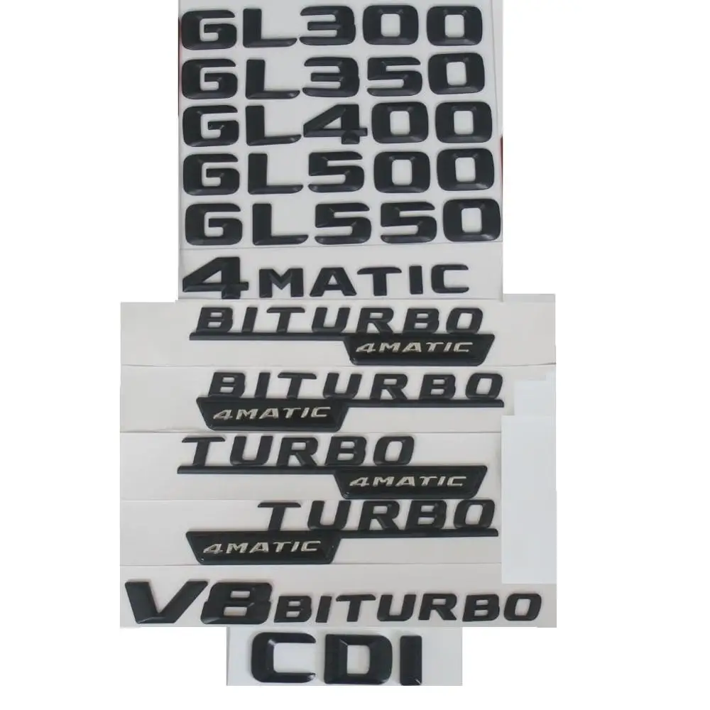 Letras 3D para Mercedes Benz X166 X164 GL280 GL300 GL320 GL350 GL400 GL420 GL450 GL500 GL550 CDI CGI 4MATIC, Emblemas, Insignias, Símbolos
