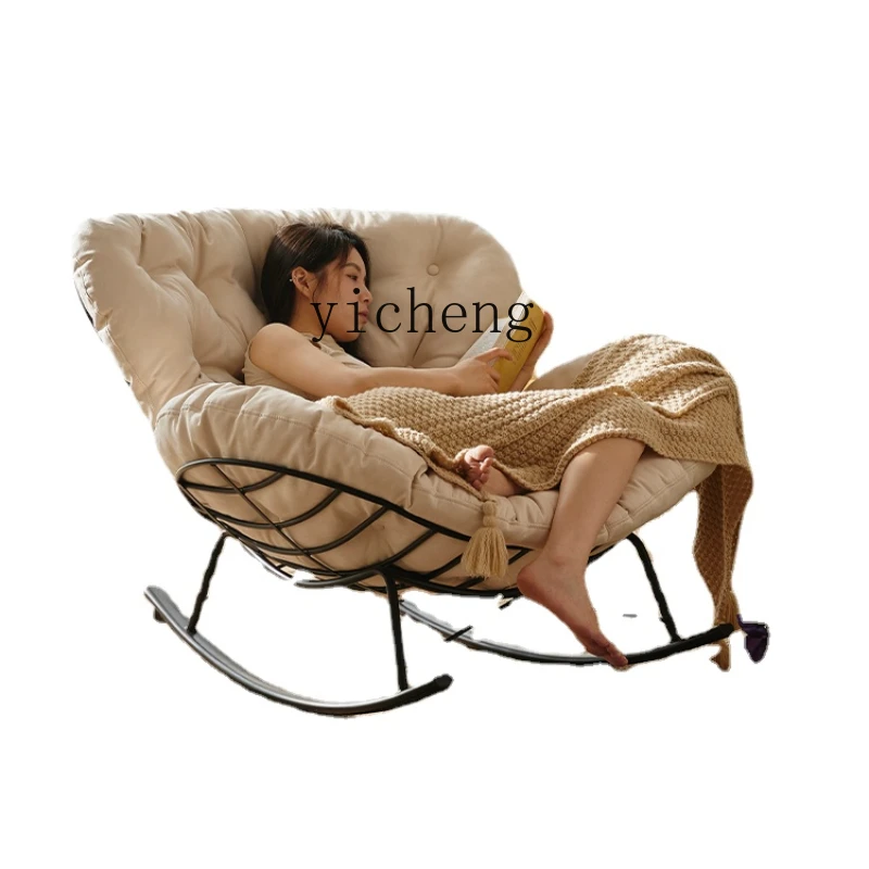 

Zc Rocking Chair Living Room Rocking Chair Adult Recliner Home Balcony Leisure Lazy Sofa Reclining Sleeper Sofa