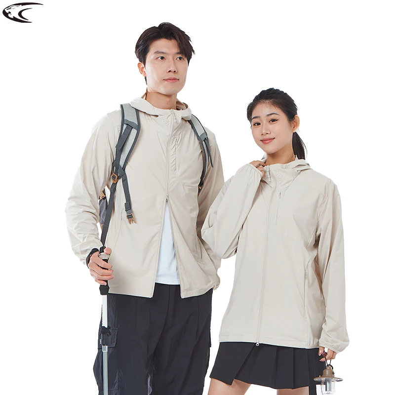 

LNGXO Мужская и женская водонепроницаемая куртка, солнцезащитная эластичная ветровка унисекс, пеший туризм, кемпинг, треккинг, альпинизм, дождевик