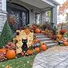 Fall Cat Pumpkin Garden Flag for Outside 12x18 Inch Double Sided Burlap Autumn Thanksgiving Maple Leaf Sunflower Flowers Far jjp