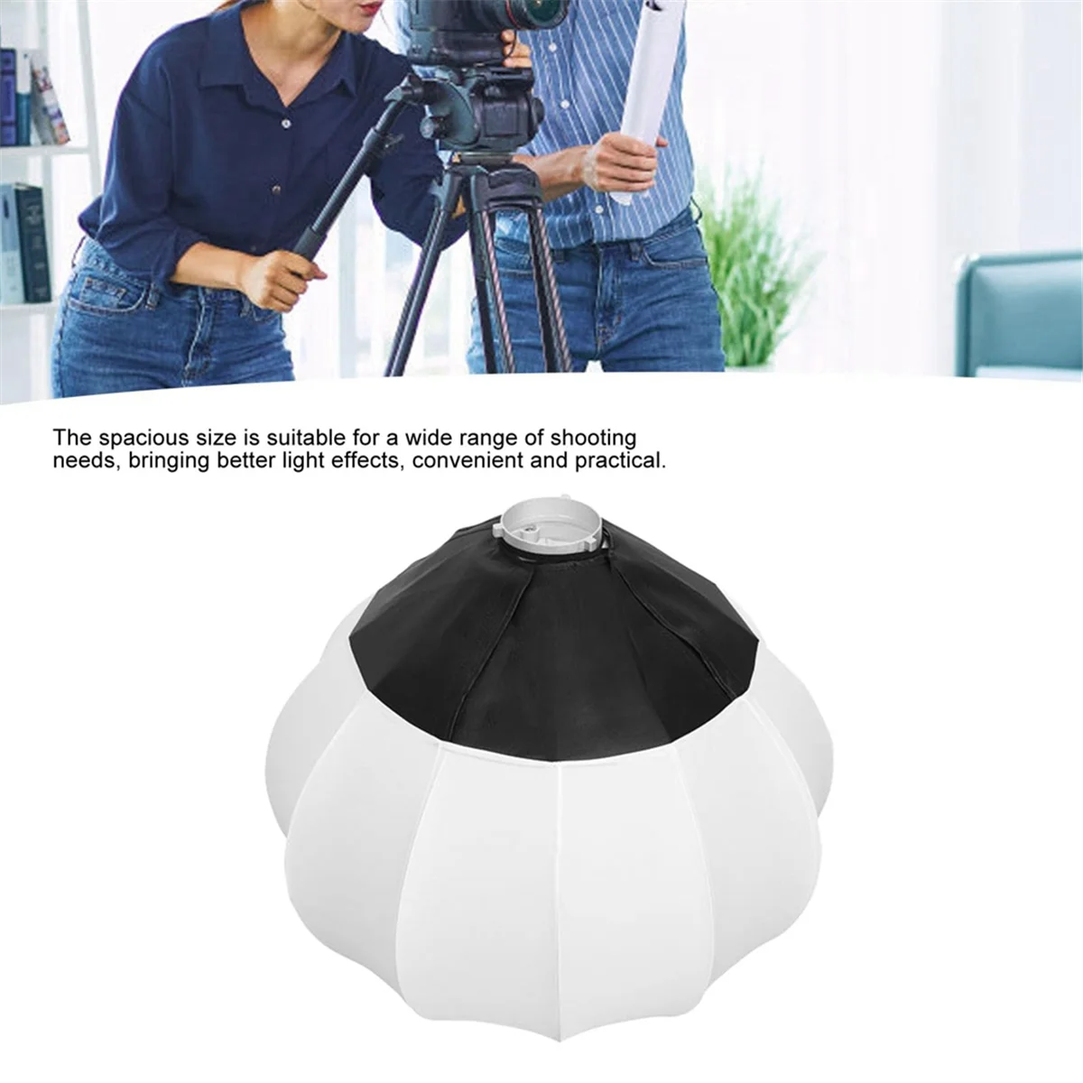 Modulador de luz Softbox de linterna de 65 cm para interfaz Bowens, ideal para transmisión en vivo y grabación de vídeo